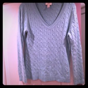 LOFT aqua angora sweater!